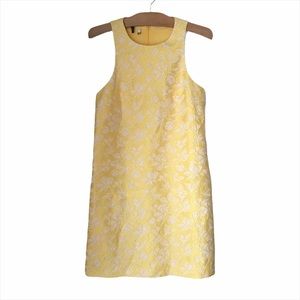 Anthropologie 4C Sleeveless Floral Dress Yellow